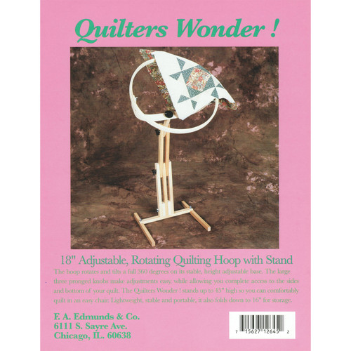 QUILT HOOP QLT WONDER 18" WITH ADJUST STAND
