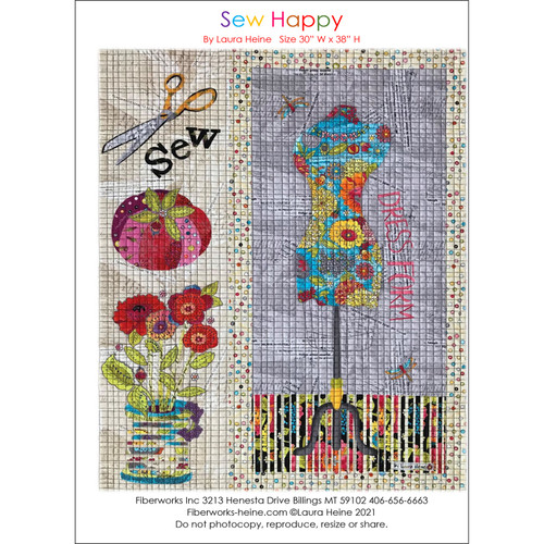 PATTERN SEW HAPPY COLLAGE
