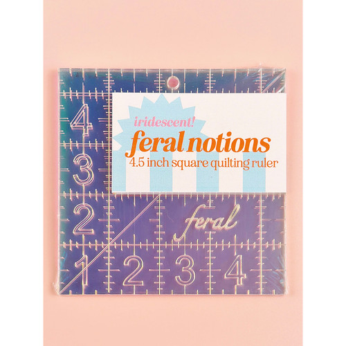RULER 4.5" SQUARE IRIDESCENT