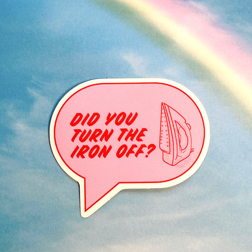 STICKER TURN OFF IRON PK OF 5 EA