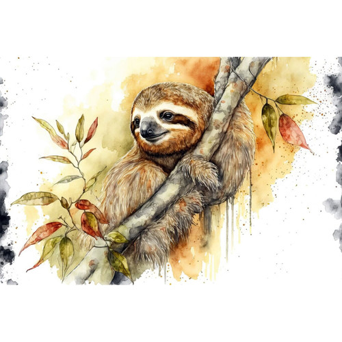 ABSTRACT SLOTH PNL 24"x16"