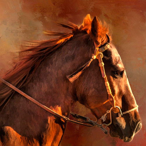 RANCH HORSE PROFILE PNL 20"x19"