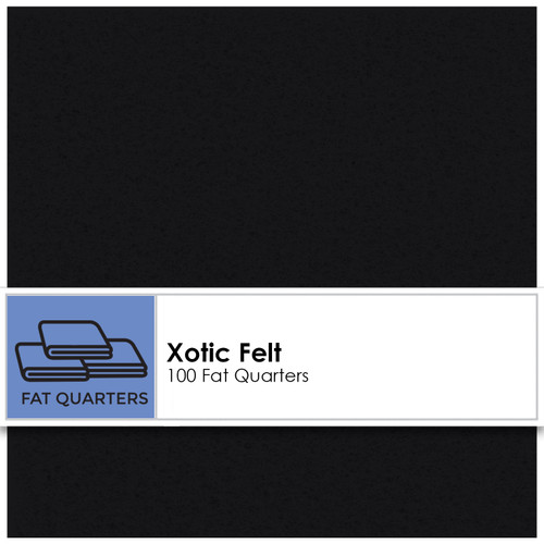 FAT QTR XOTIC FELT (100) BLACK PEARL