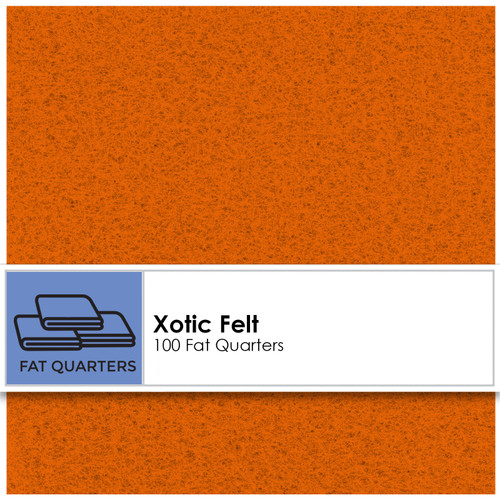 FAT QTR XOTIC FELT (100) PAPAYA