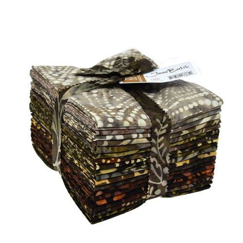 FAT QTR JAVA BATIKS BROWN (20)