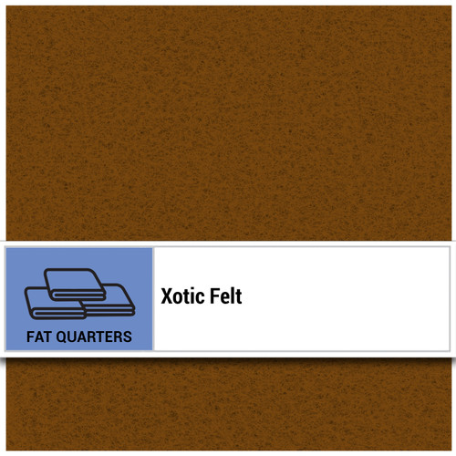 FAT QTR XOTIC FELT 10 PK COCONUT SHELL