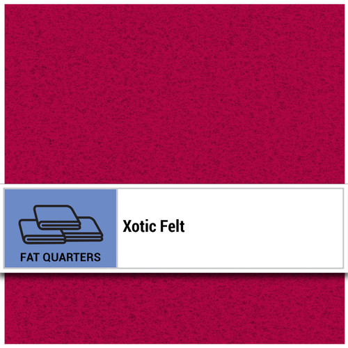 FAT QTR XOTIC FELT 10 PK FUCHSIA