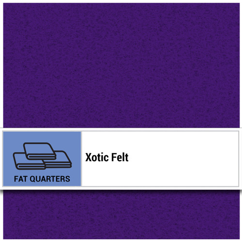 FAT QTR XOTIC FELT 10 PK PURPLE PARADISE