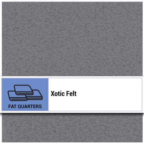 FAT QTR XOTIC FELT 10 PK SILVER BEACH