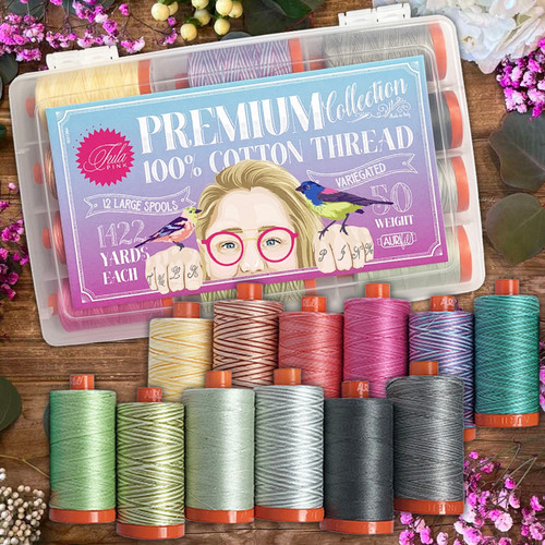 THREAD ASST TULA PINK 50wt LG (12 SPOOLS - 1422 YDS EA)