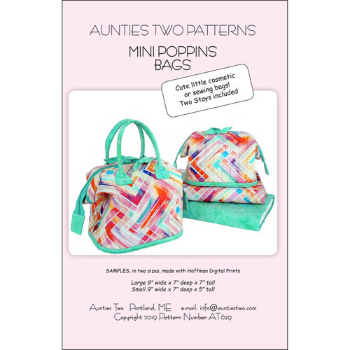 PATTERN MINI POPPINS BAGS (INCLUDES 2 STEEL STAYS)