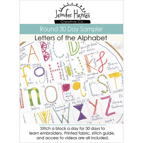 EMBROID KIT 30 DAY SAMPLER ALPHABET ROUND
