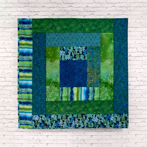 PRINTED BATT COZY CABIN LAP QUILT