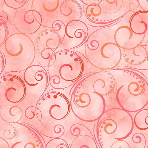 SWIRLING SPLENDOR 9705W 22 CORAL 108"