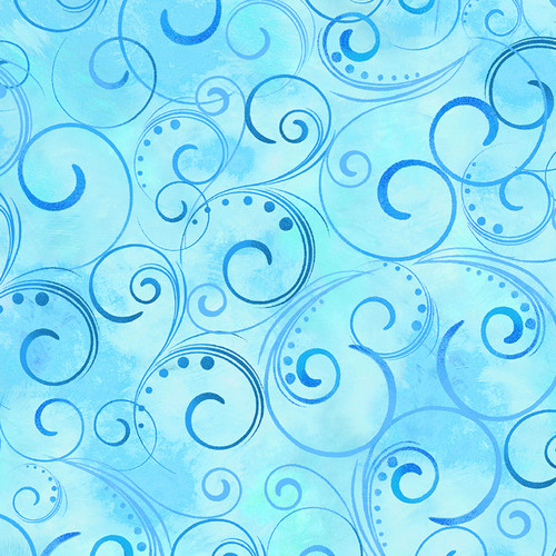 SWIRLING SPLENDOR 9705W 50 BLUE 108"