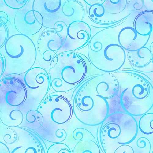 SWIRLING SPLENDOR 9705W 84 AQUA 108"