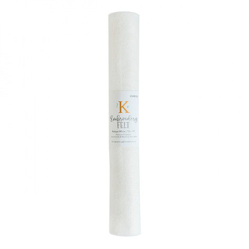 EMBROID FELT 12"x18" ANT WHITE