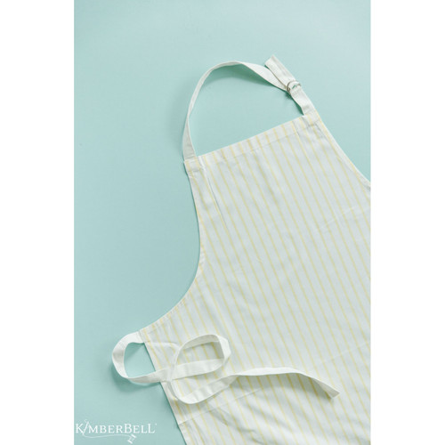 BLANK ADULT APRON PINSTRIPE YELLOW