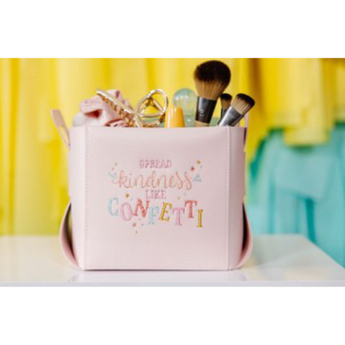 BLANK STORAGE TOTE LEATHER BLUSH