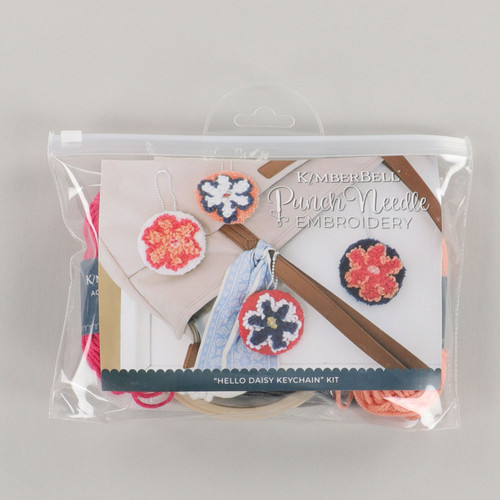KIT PUNCH NEEDLE KEYCHAIN HELLO DAISY