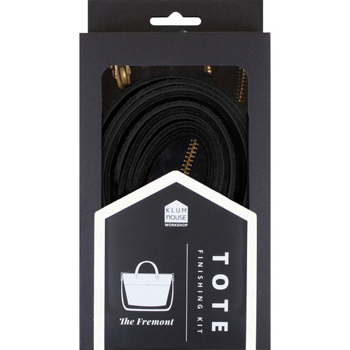 KIT FREMONT BLACK LEATHER ANTIQUE BRASS