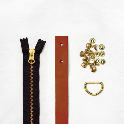 KIT OBERLIN CHESTNUT LEATHER BRASS