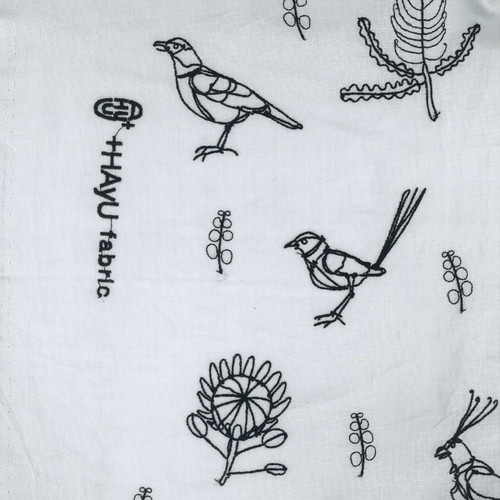 HAYU EGXA 7709 1 B EMBROIDERY COT/LIN DBL GAUZE 38"