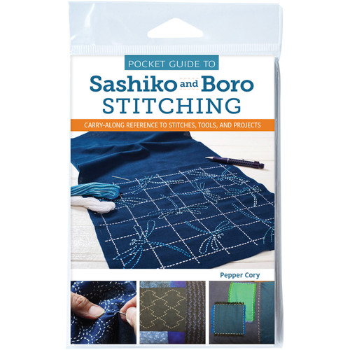 BOOK POCKET GUIDE SASHIKO & BORO STITCHING (CLEAR SLEEVE)