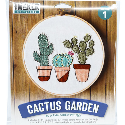 EMBROID KIT CACTUS GARDEN 6" HOOP (Prev: LEA49811)