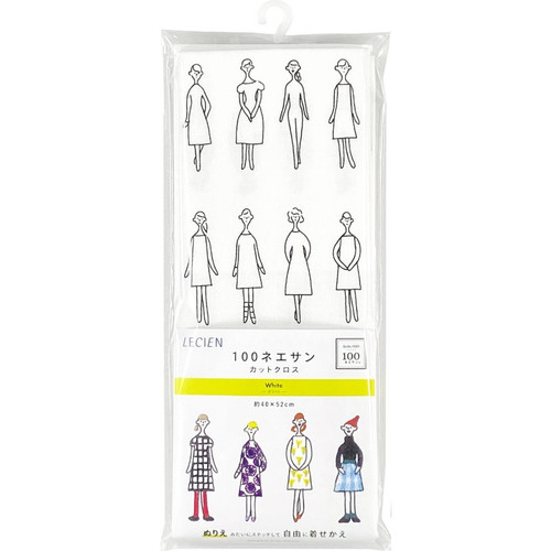 EMBROID CLOTH 100 LADIES WHT