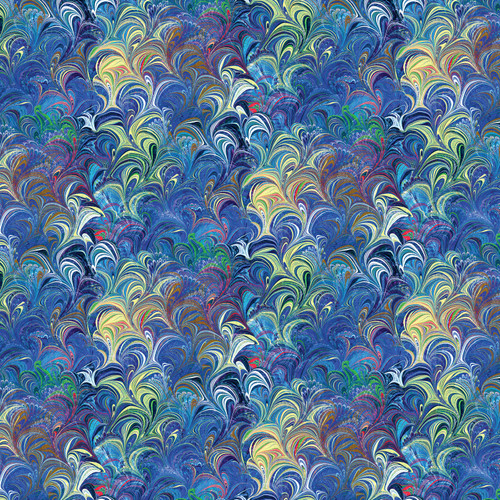 DESIGNER'S WIDE 108" 12355W 55 BLUE/MULTI