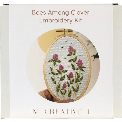 EMBROID KIT BEES AMONG CLOVER