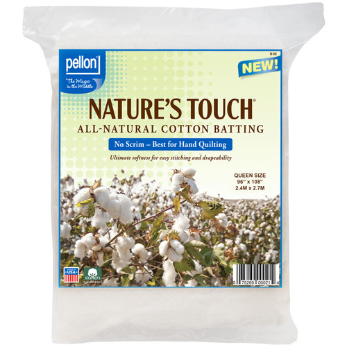 COTTON NATURAL BATT 96" X 108" CS OF 4 EA