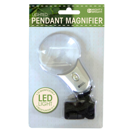 PENDANT MAGNIFIER LIGHTED SILVER