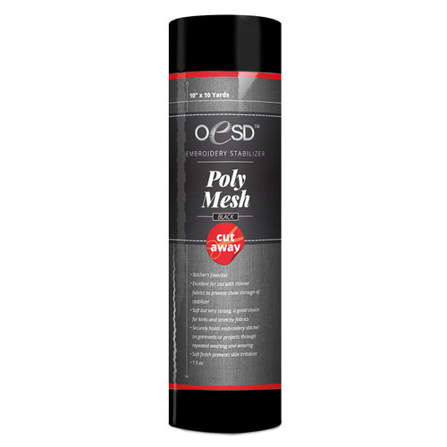 POLYMESH 10"x 10yd BLACK CUT AWAY