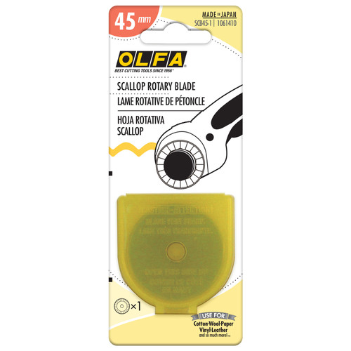 ROTARY BLADE 45mm SCALLOP 1ct