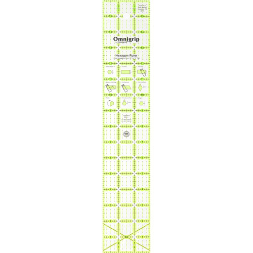RULER 3"x 16" HEXAGON OMNIGRIP PK OF 3 EA