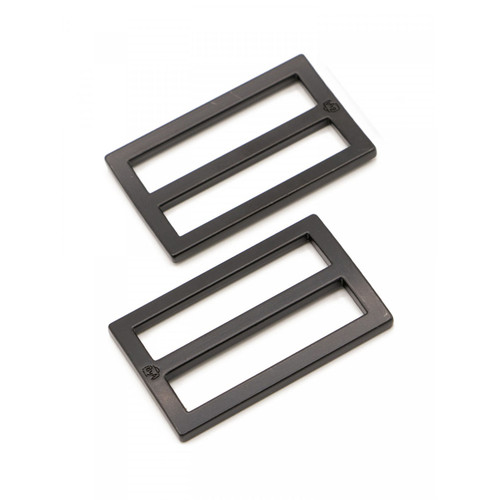 SLIDER BUCKLE 1.5" 2ct BLACK (METAL)