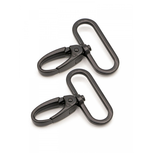 SWIVEL HOOK 1.5" 2ct BLACK (METAL)