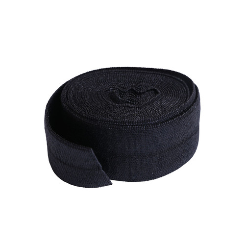 FOLD OVER ELASTIC 2y BLACK .75"