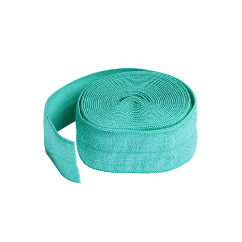 FOLD OVER ELASTIC 2y TURQUOISE .75"