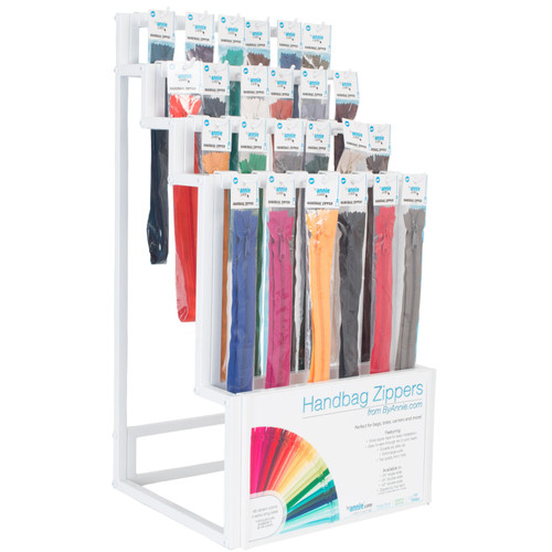 ZIPPER DISP RACK 24" FALL ASST (6 ea of 24 COLORS + RACK)