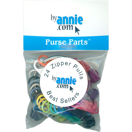 ZIPPER PULL SET 24ct (1 EA OF 24 COLORS)