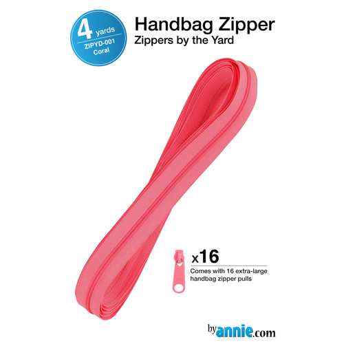 ZIPPER BY THE YARD 144" CORAL
