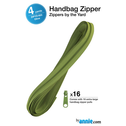 ZIPPER BY THE YARD 144" OLIVE