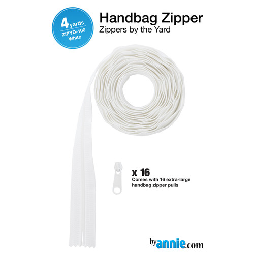 ZIPPER BY THE YARD 144" WHITE