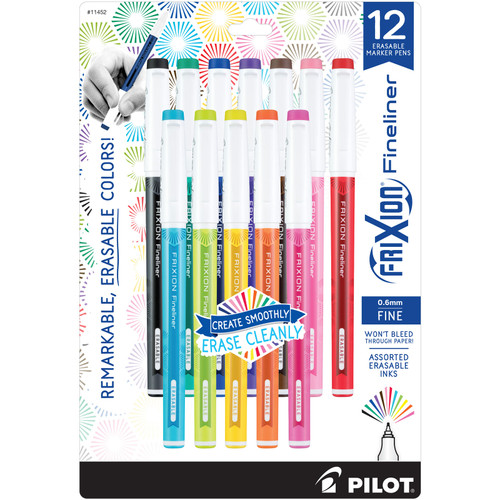 PEN FRIXION FINELINER 12ct AST PK OF 3 EA