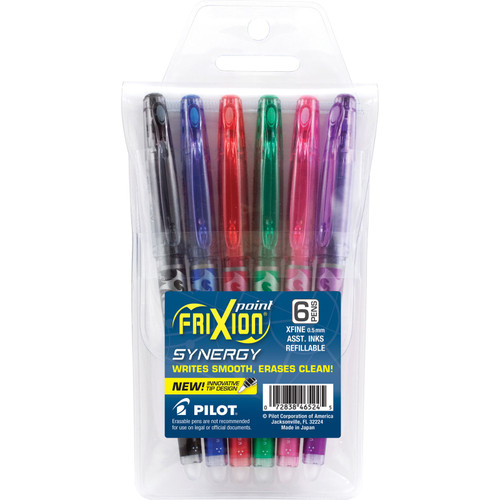 PEN FRIXION PT SYNERGY XF POUCH 6ct ASST BOX OF 6 EA