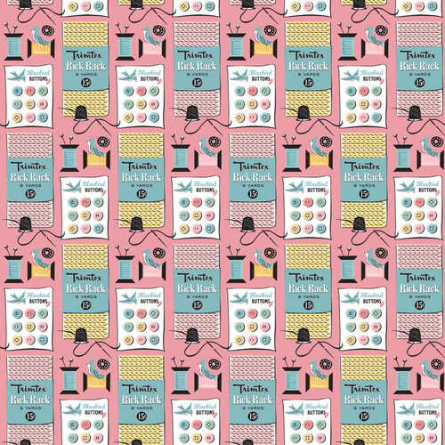 GRANNY'S SEWING ROOM GS 25923 SEWING NOTIONS PINK