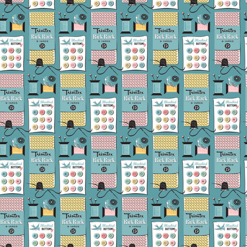 GRANNY'S SEWING ROOM GS 25924 SEWING NOTIONS BLUE